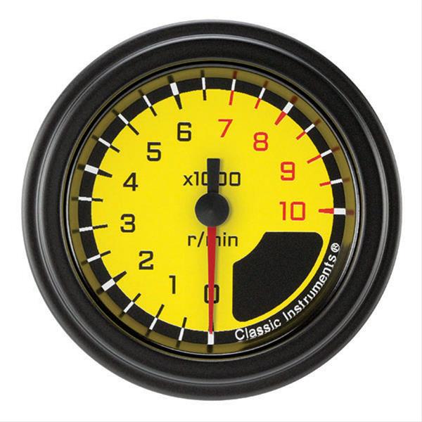 Classic Instruments Auto Cross Gray Series Tachometers AX183YBLF
