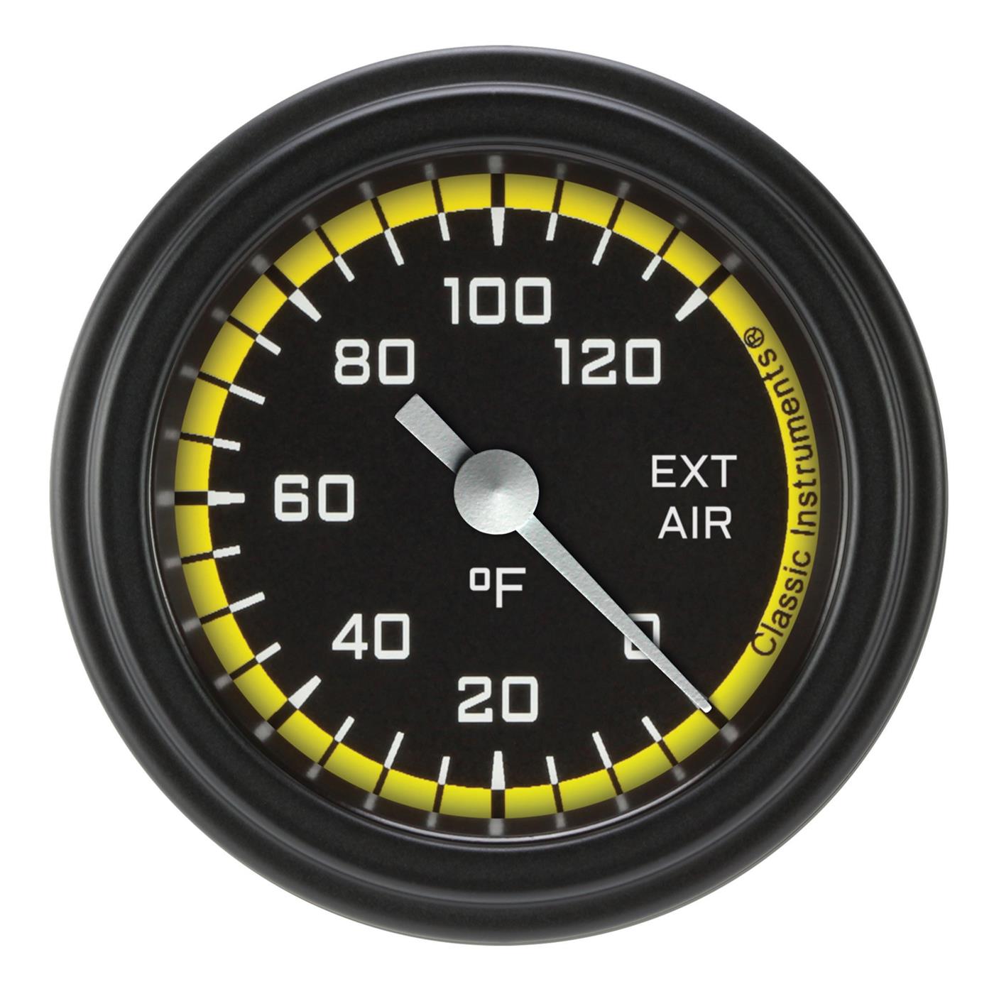 Classic Instruments Auto Cross Yellow Series Gauges AX199YBLF
