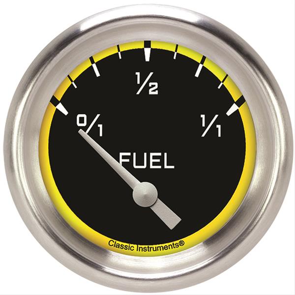 Classic Instruments Auto Cross Yellow Series Gauges AX212YAPF
