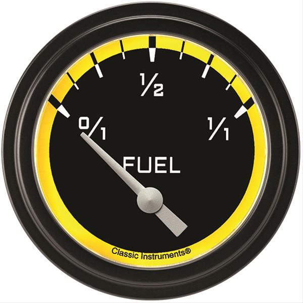 Classic Instruments Auto Cross Yellow Series Gauges AX212YBLF