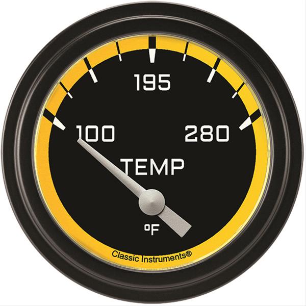 Classic Instruments Auto Cross Yellow Series Gauges AX226YBLF-06
