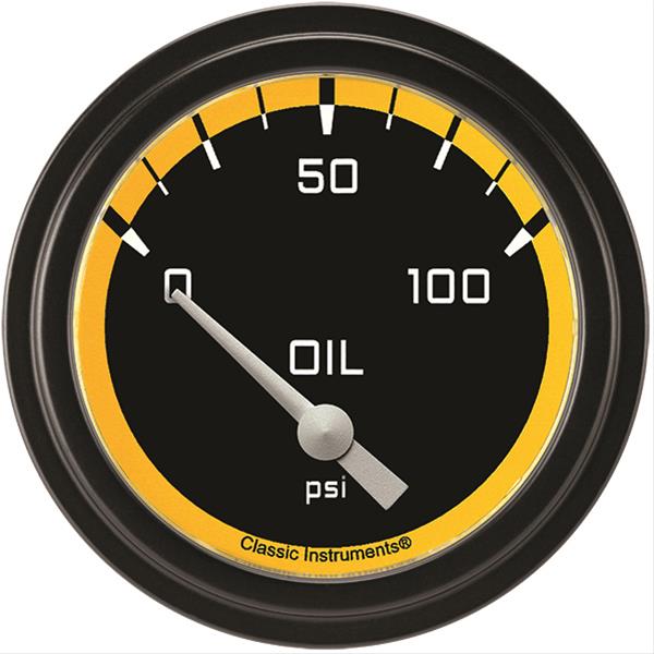 Classic Instruments Auto Cross Yellow Series Gauges AX281YBLF