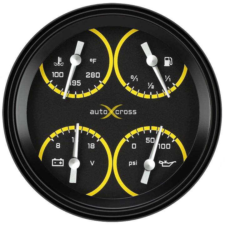 Classic Instruments Auto Cross Gray Series Gauges AX31YBLF
