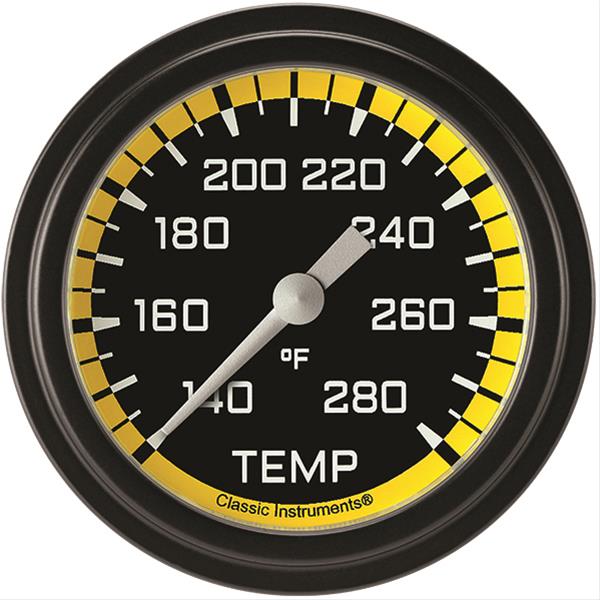 Classic Instruments Auto Cross Yellow Series Gauges AX326YBLF-08