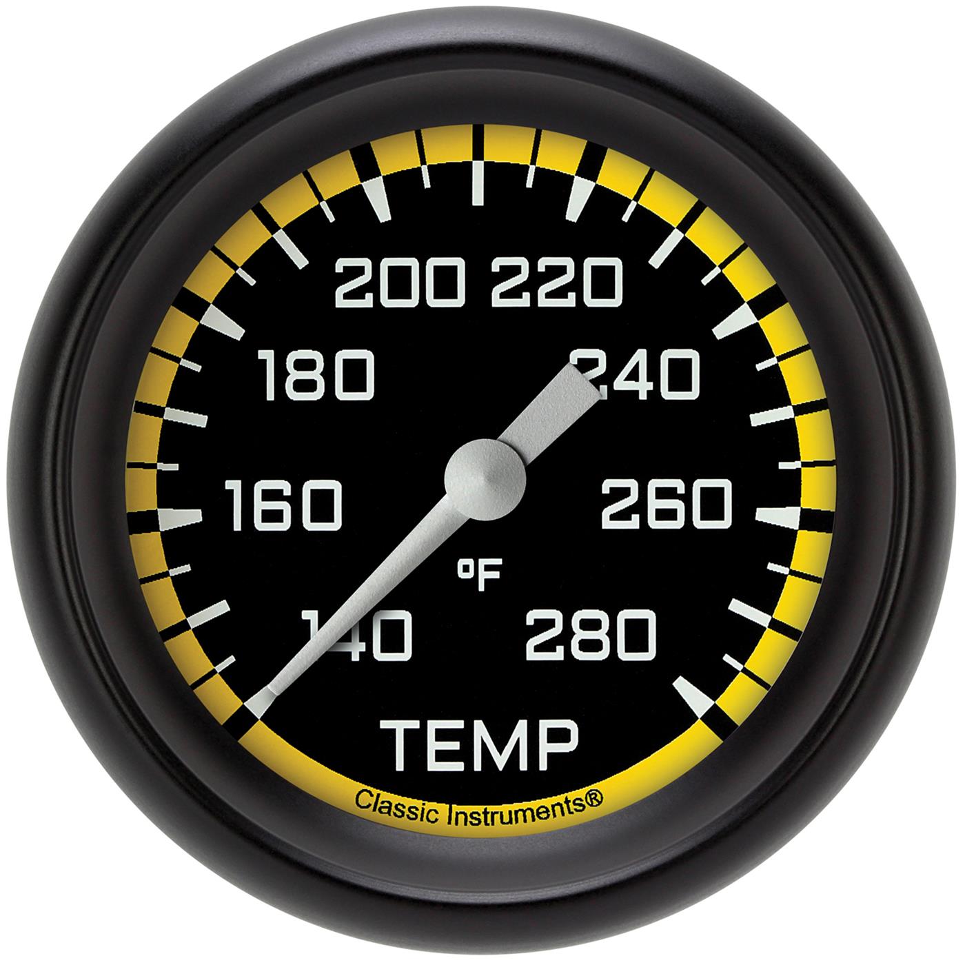 Classic Instruments Auto Cross Yellow Series Gauges AX326YBPF-06