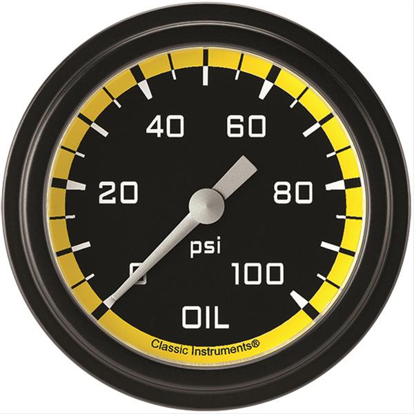 Classic Instruments Auto Cross Yellow Series Gauges AX381YBLF