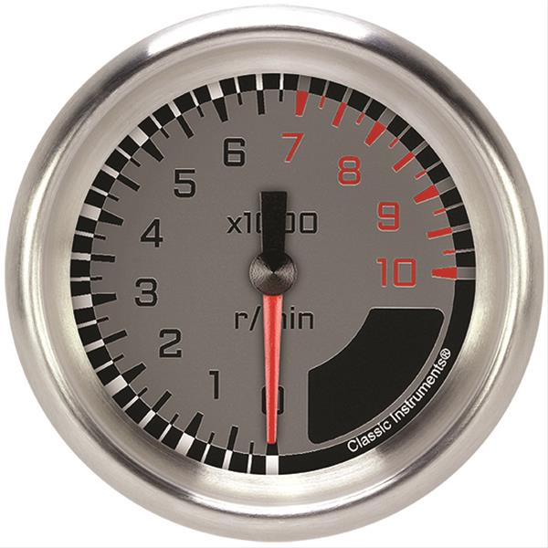 Classic Instruments Auto Cross Gray Series Tachometers AX383GAPF