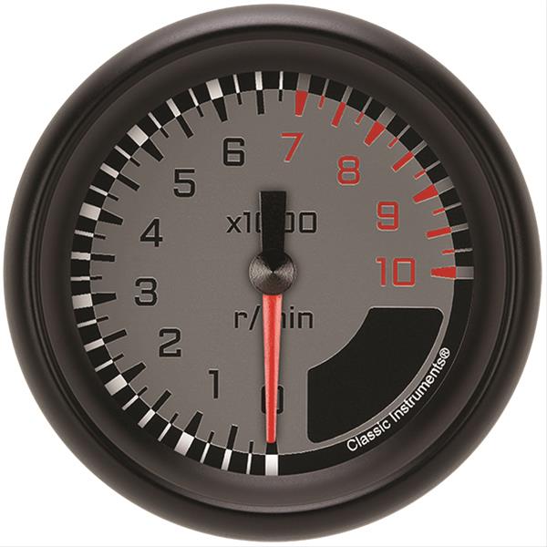 Classic Instruments Auto Cross Gray Series Tachometers AX383GBPF
