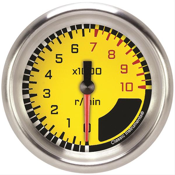 Classic Instruments Auto Cross Gray Series Tachometers AX383YAPF