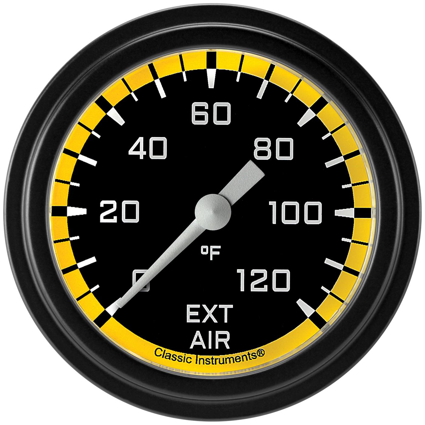 Classic Instruments Auto Cross Yellow Series Gauges AX399YBLF