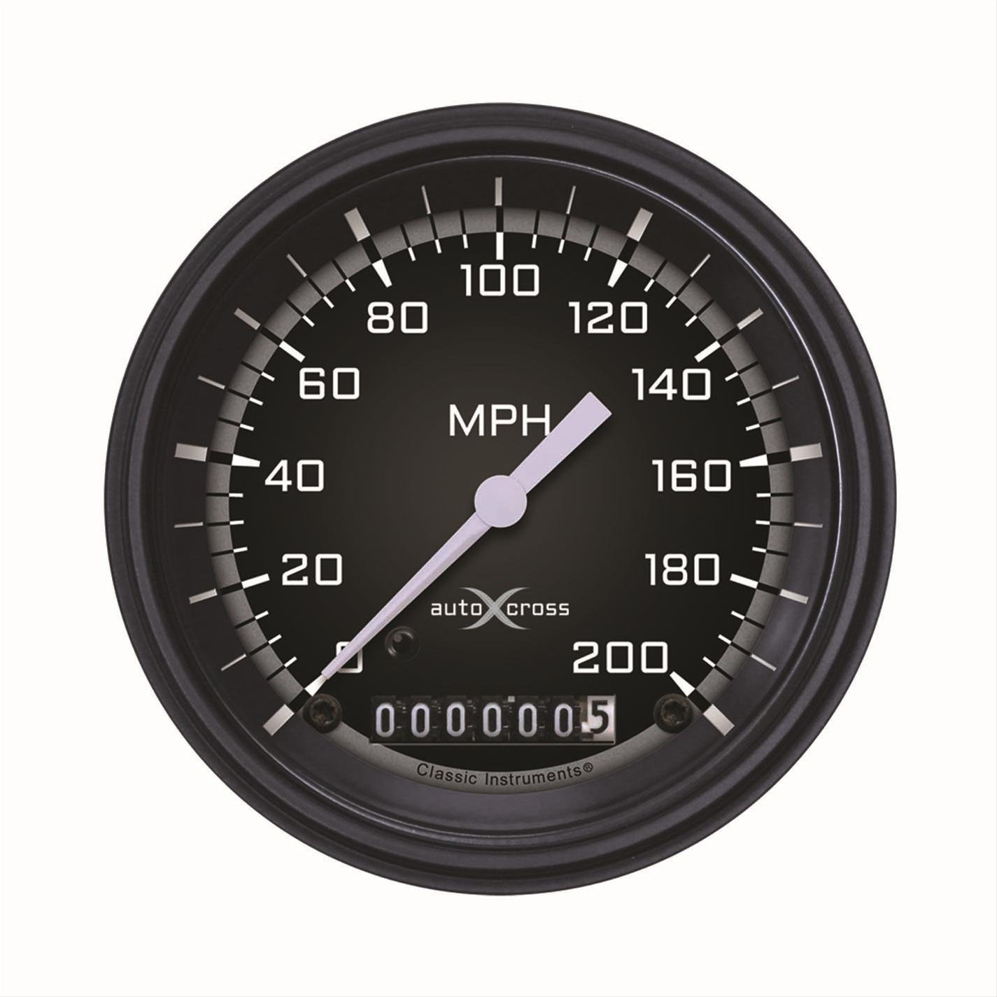 Classic Instruments Auto Cross Yellow Series Speedometers AX57GBLF