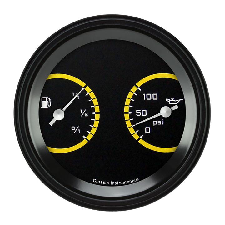 Classic Instruments Auto Cross Yellow Series Gauge Sets AX72YBLF