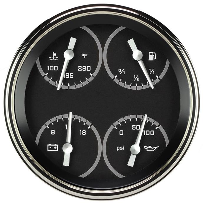 Classic Instruments Auto Cross Gray Series Gauge Sets AX75GSLF
