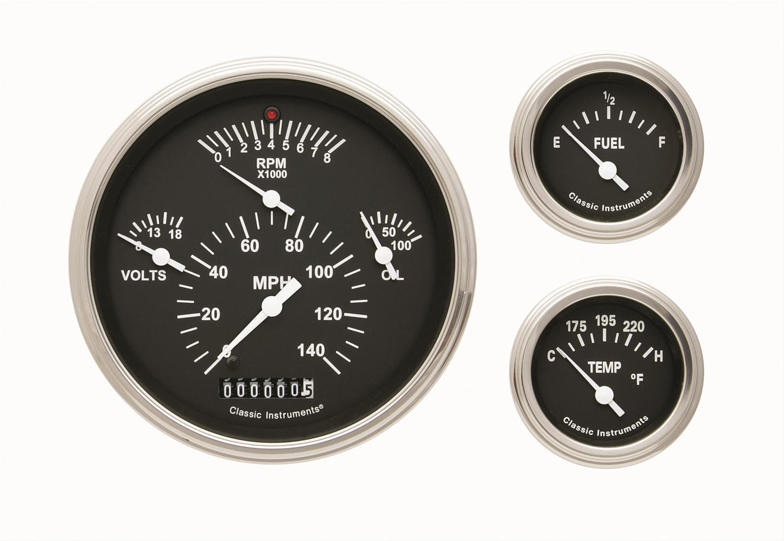 Classic Instruments 1957 Chevy Package Gauge Sets CH01BSLF