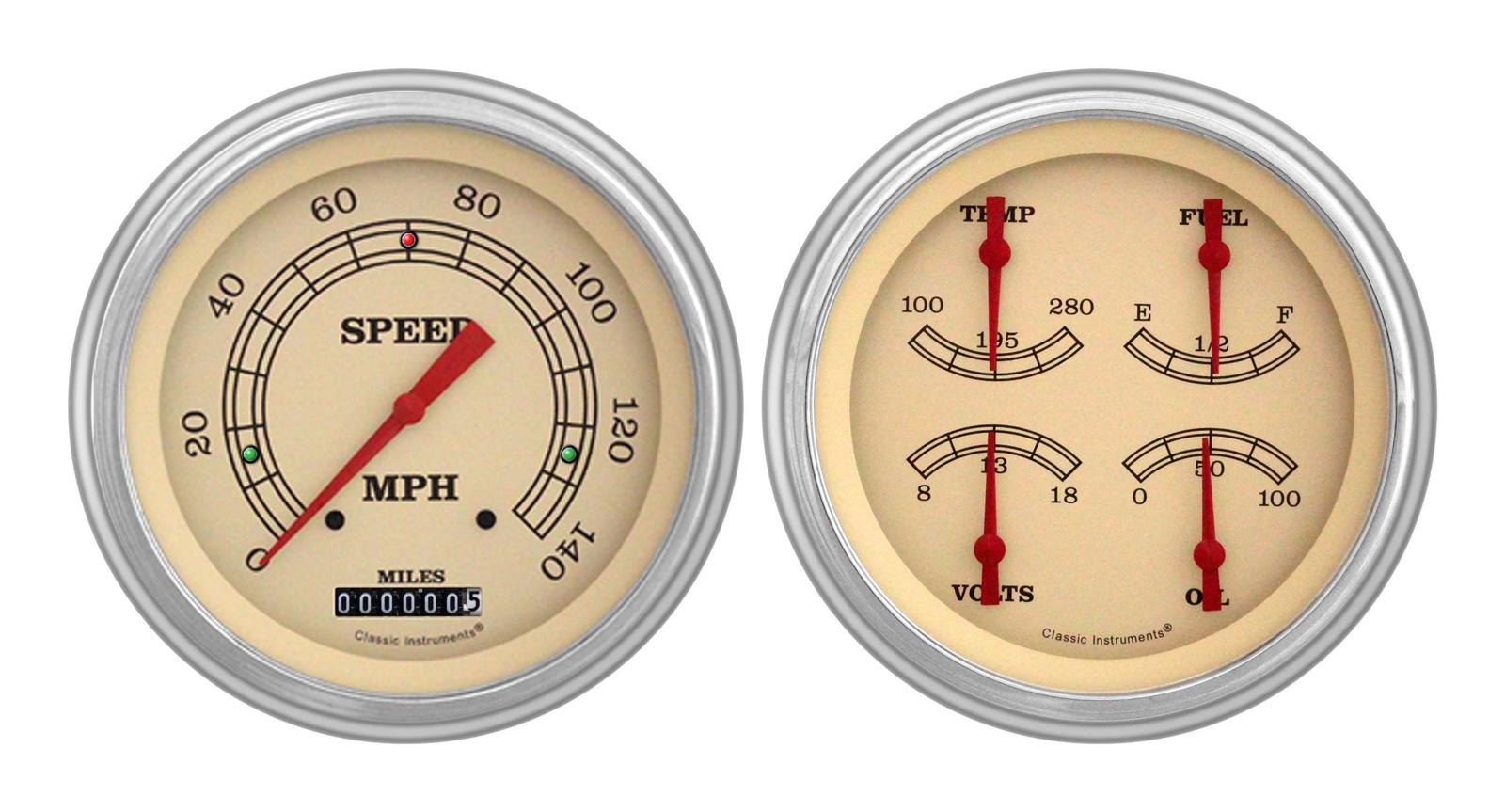 Classic Instruments 1951-53 Chevy Package Gauge Sets CH51VT52