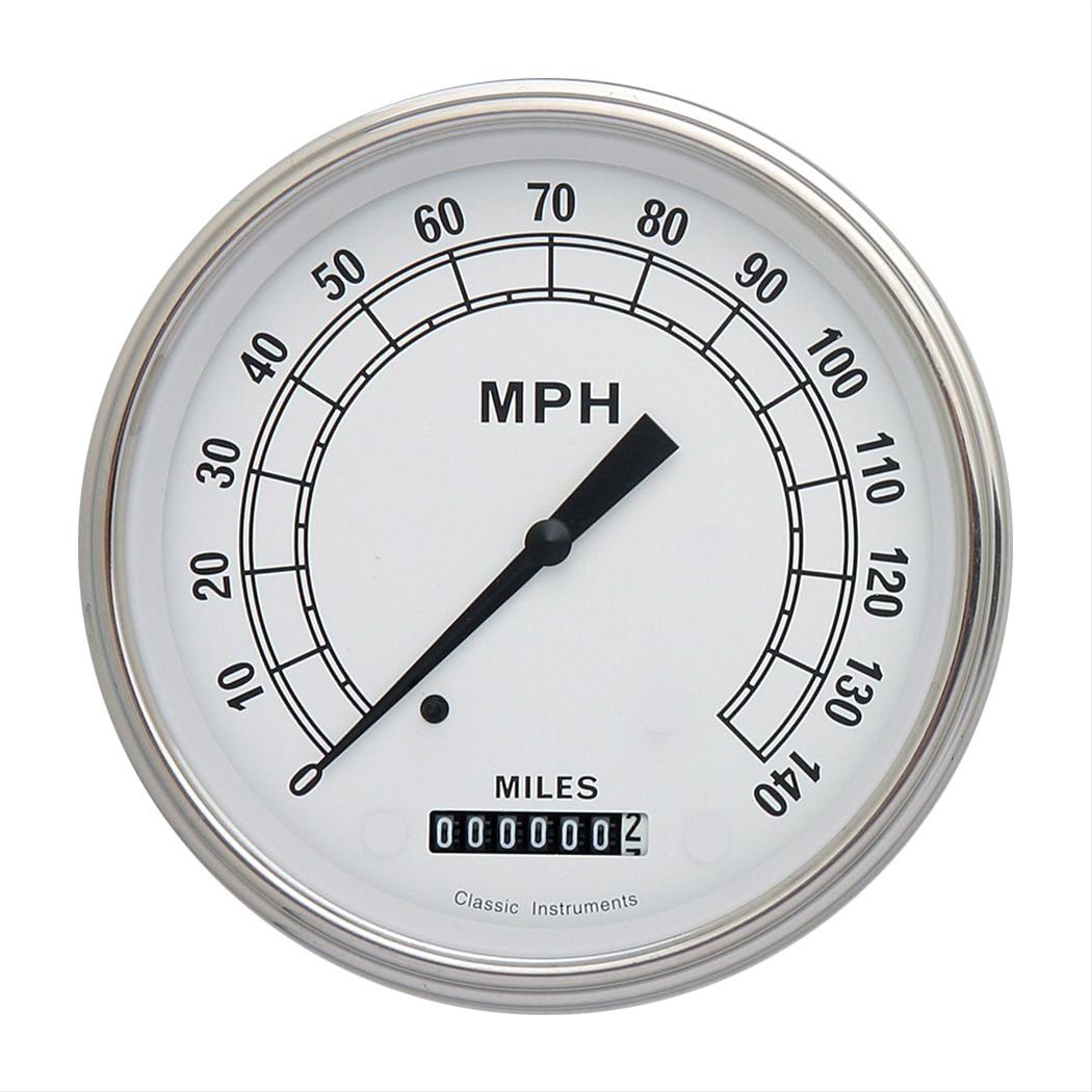 Classic Instruments Classic White Series Speedometers CW56SLC