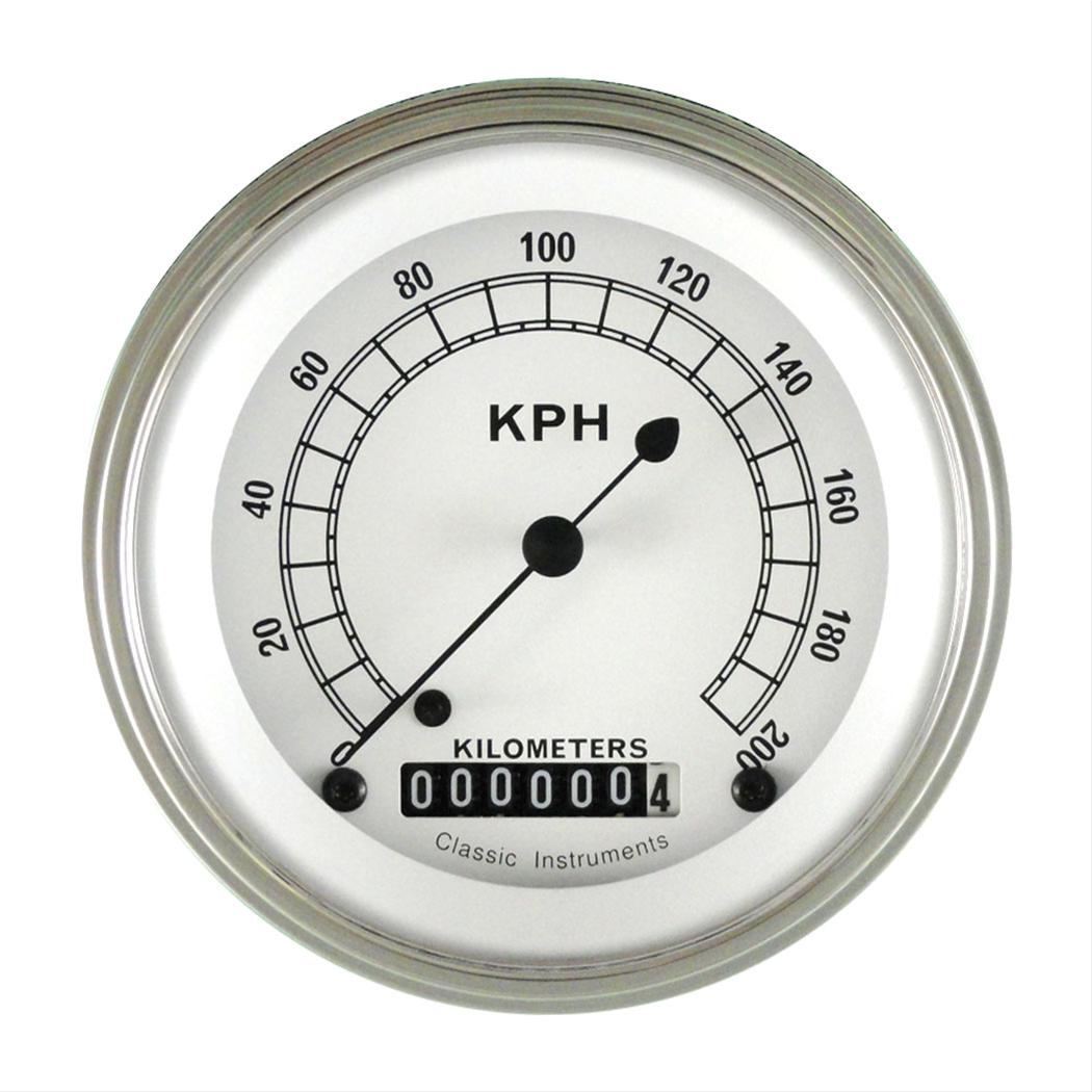 Classic Instruments Classic White Series Speedometers CW59SLC