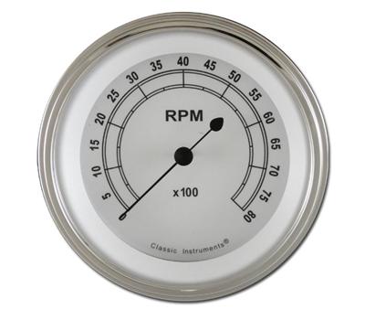 Classic Instruments Classic White Series Tachometers CW80SLC