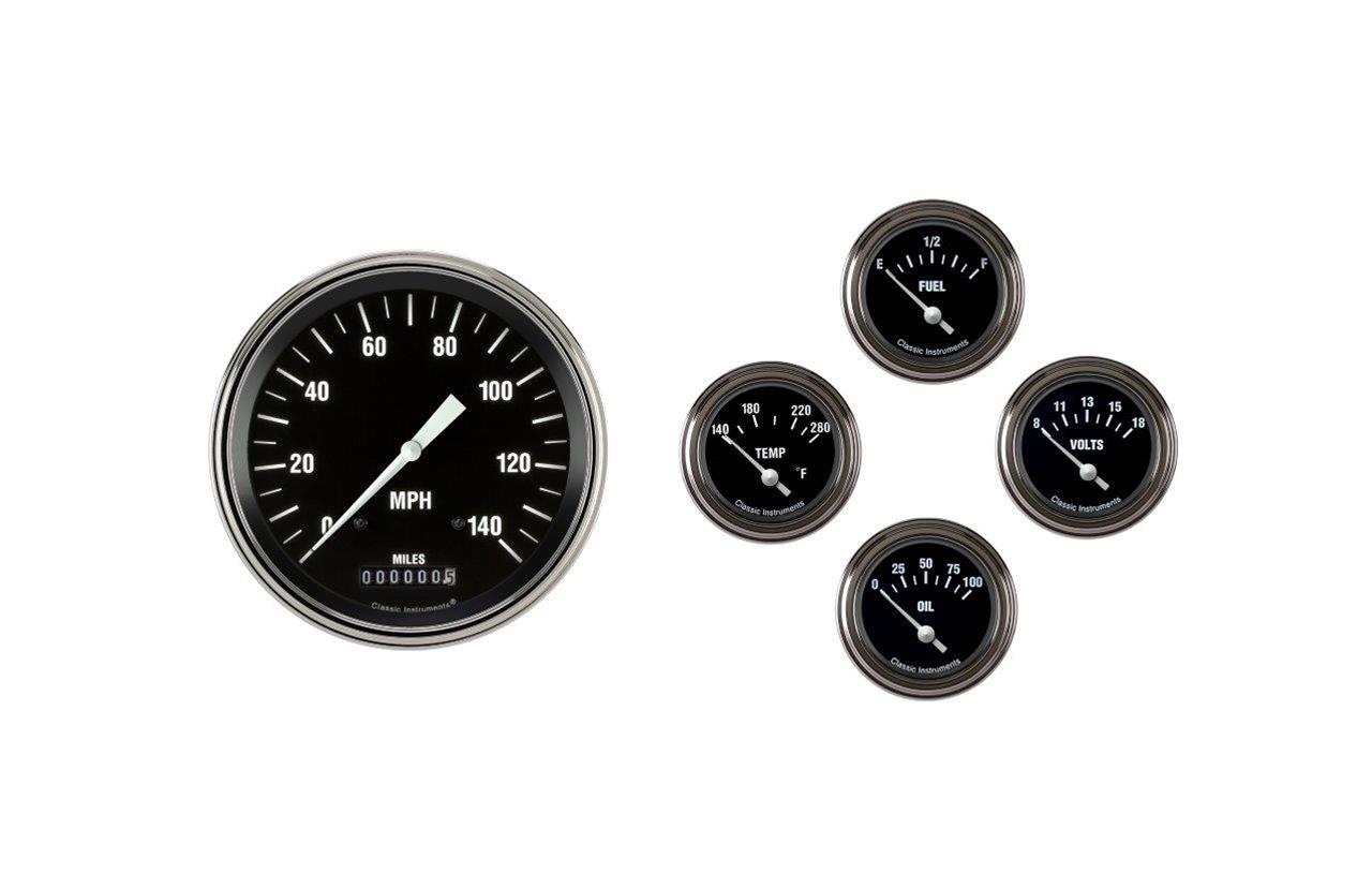 Classic Instruments 1961-66 Ford E-Series Hot Rod Gauge Sets FV61HR54