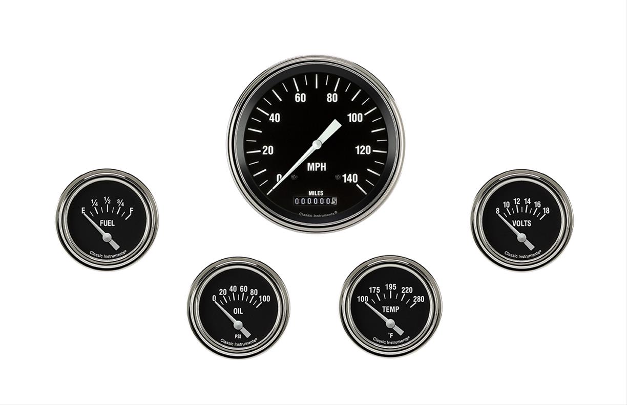 Classic Instruments Hot Rod Series Gauge Sets HR254SLF