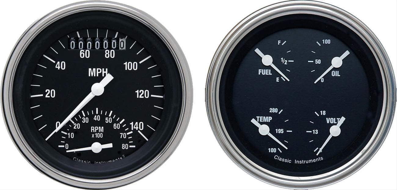 Classic Instruments Hot Rod Series Gauge Sets HR32SLC