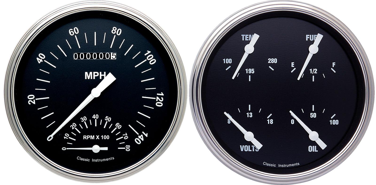 Classic Instruments Hot Rod Series Gauge Sets HR62SLF