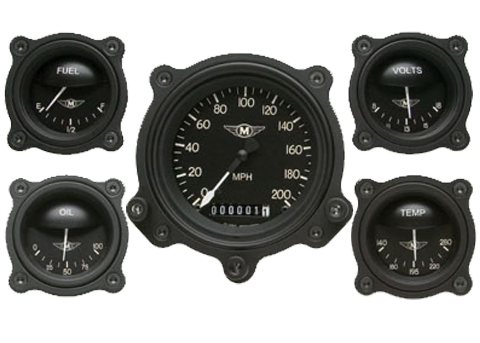 Classic Instruments Moal Bomber Series Gauge Sets MA00BLFBZ