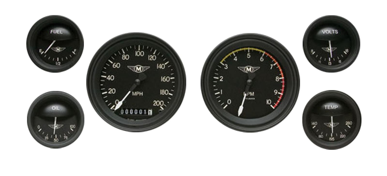 Classic Instruments Moal Bomber Series Gauge Sets MA01BLF