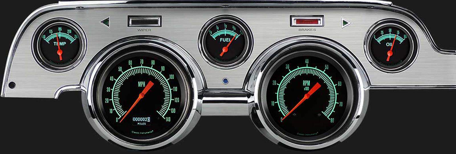 Classic Instruments 1967-68 Mustang Package Gauge Sets MU67DGSBA