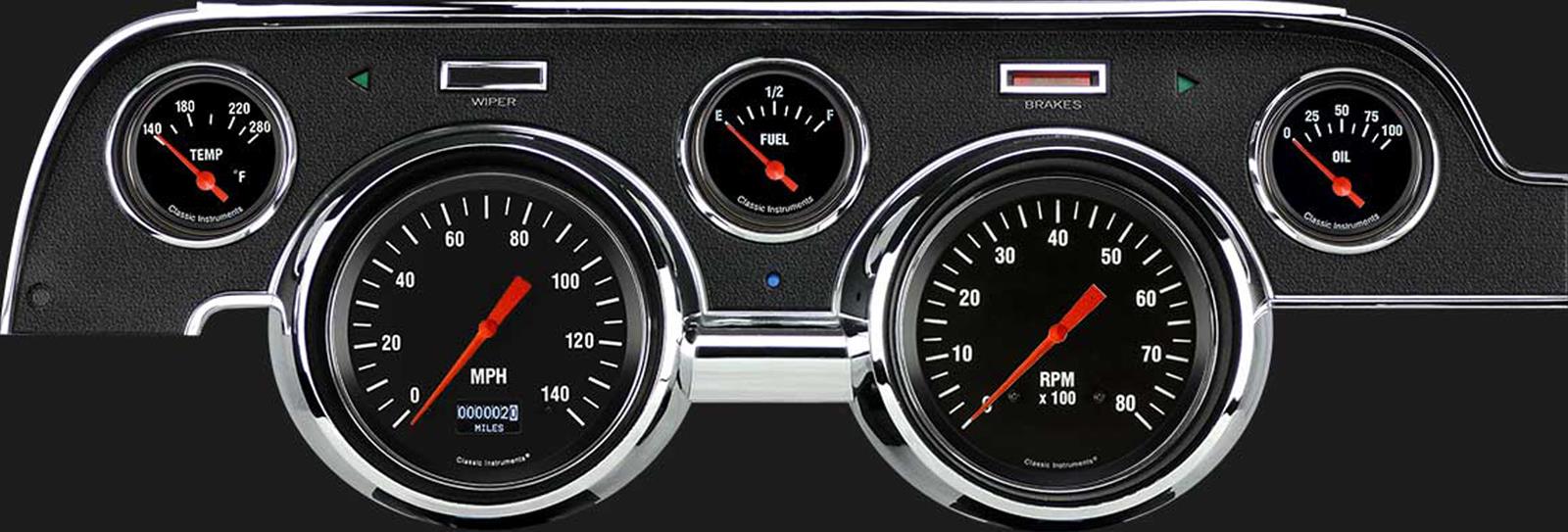 Classic Instruments 1967-68 Mustang Package Gauge Sets MU67DHR