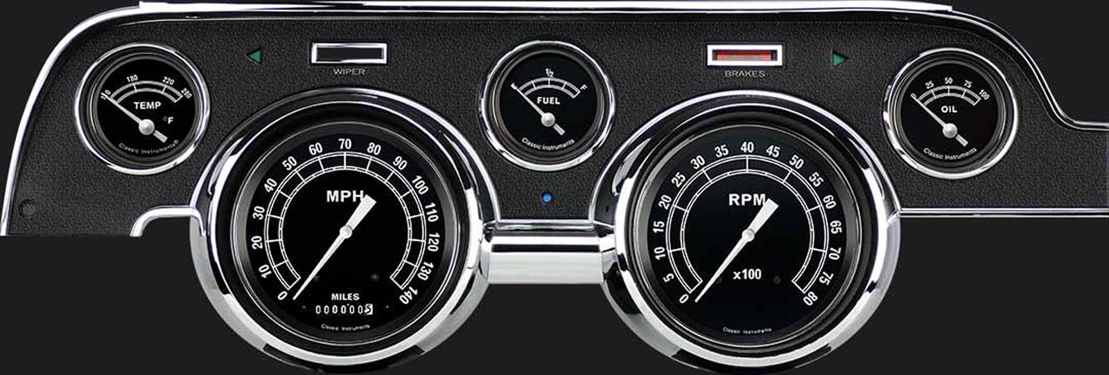 Classic Instruments 1967-68 Mustang Package Gauge Sets MU67TR