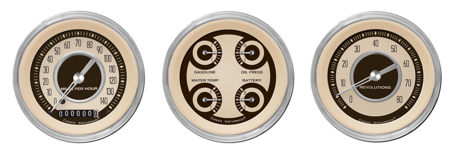 Classic Instruments Nostalgia VT Series Gauge Sets NT03SHC