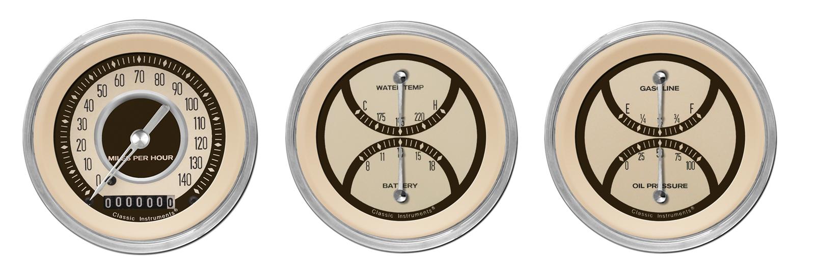 Classic Instruments Nostalgia VT Series Gauge Sets NT04SHC
