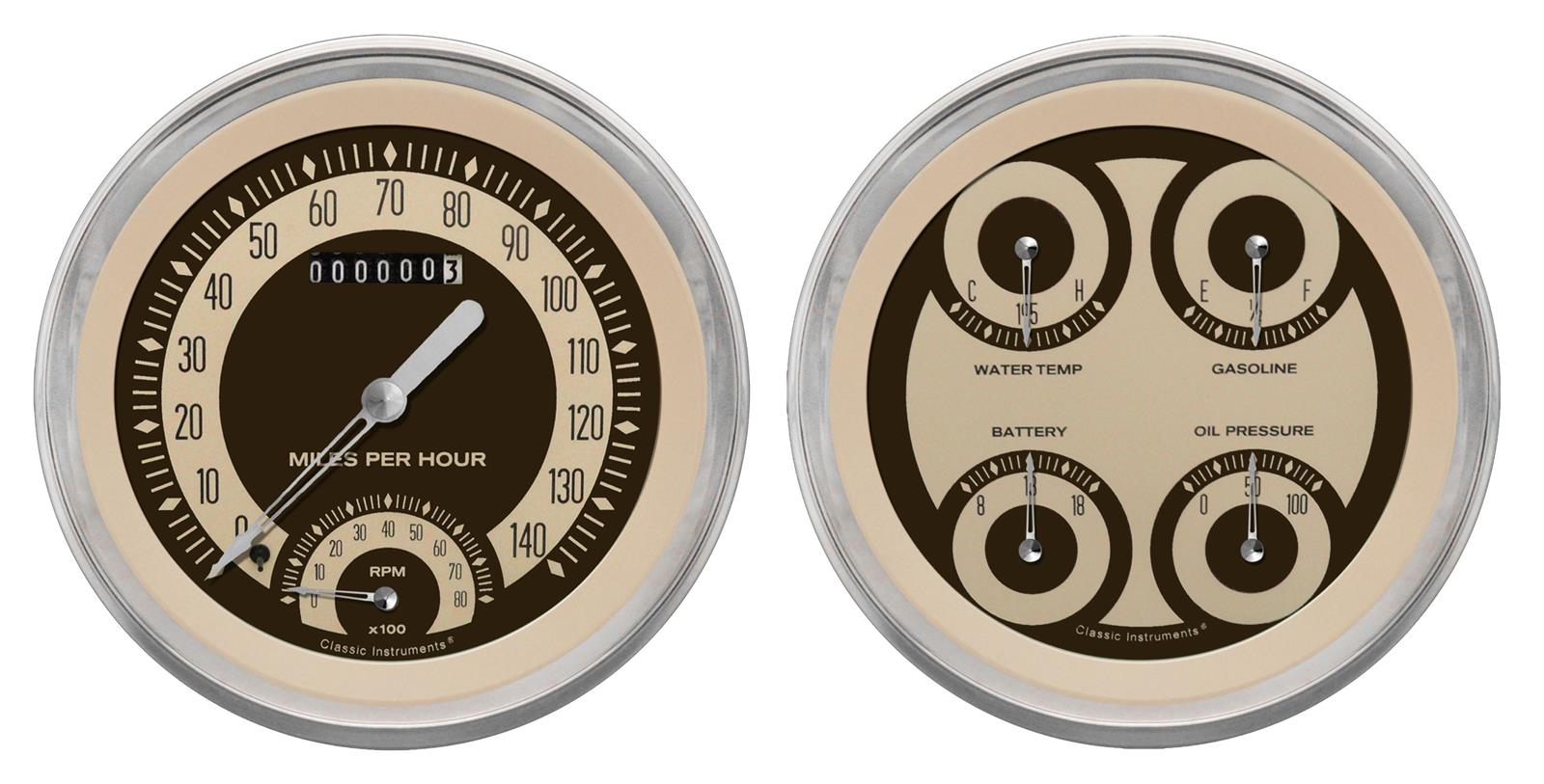 Classic Instruments Nostalgia VT Series Gauge Sets NT62SLF