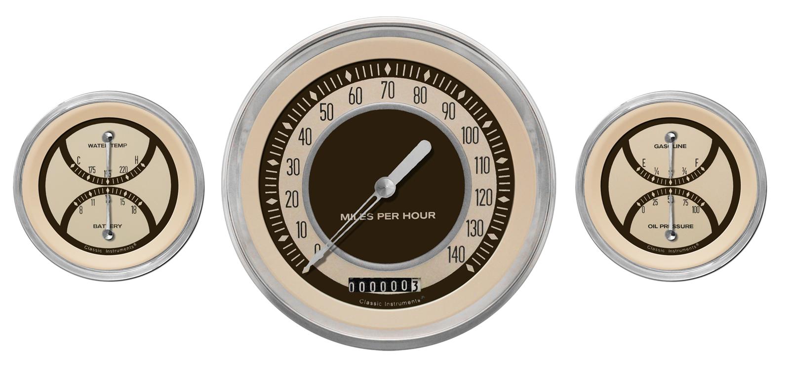 Classic Instruments Nostalgia VT Series Gauge Sets NT64SLC