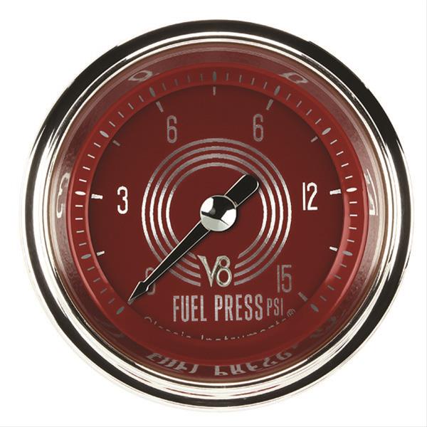 Classic Instruments V8 Red Steelie Series Gauges V8RS145SHC
