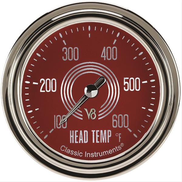 Classic Instruments V8 Red Steelie Series Gauges V8RS397SLC