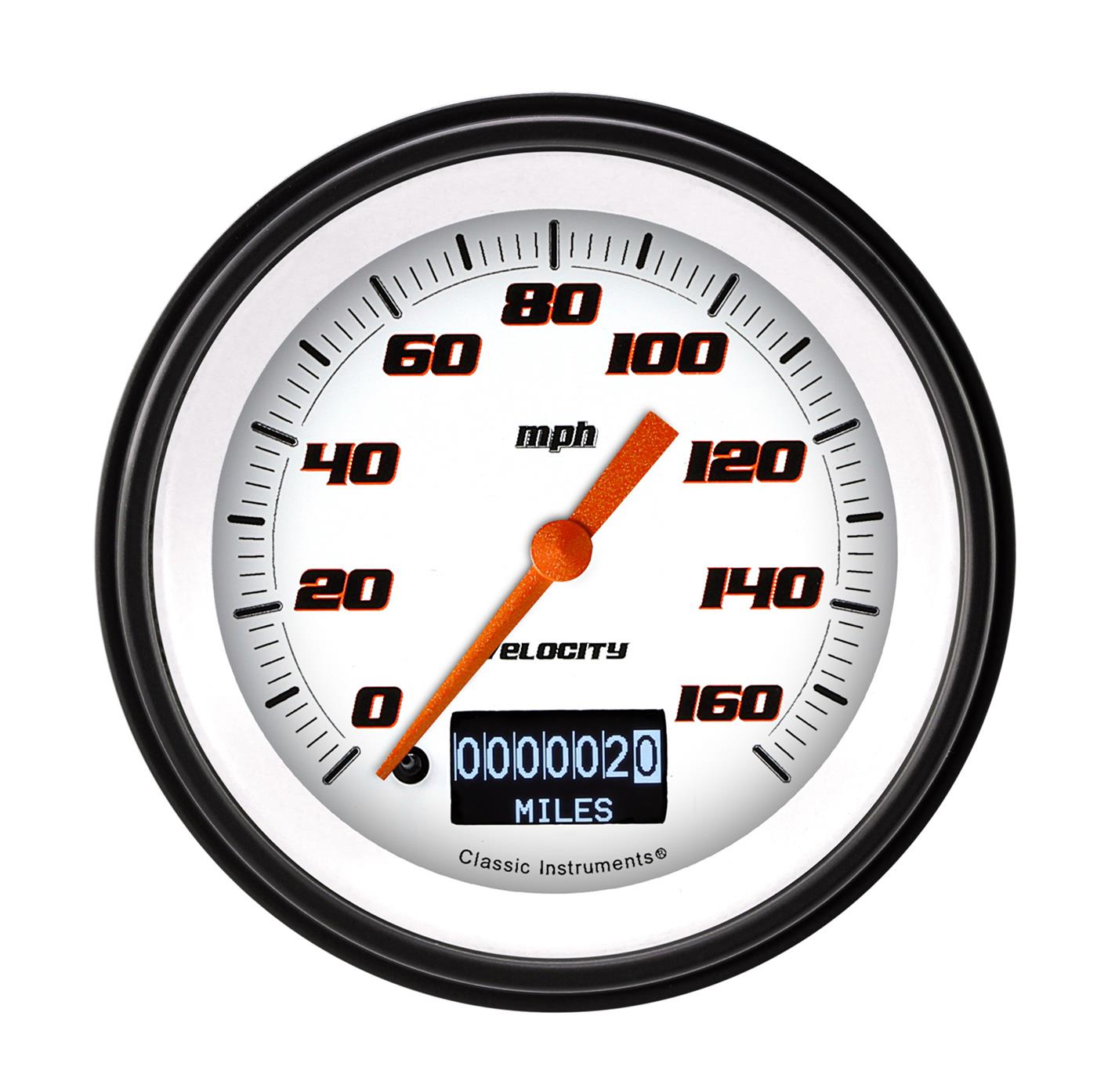Classic Instruments Velocity Series Speedometers VS55DWBLF