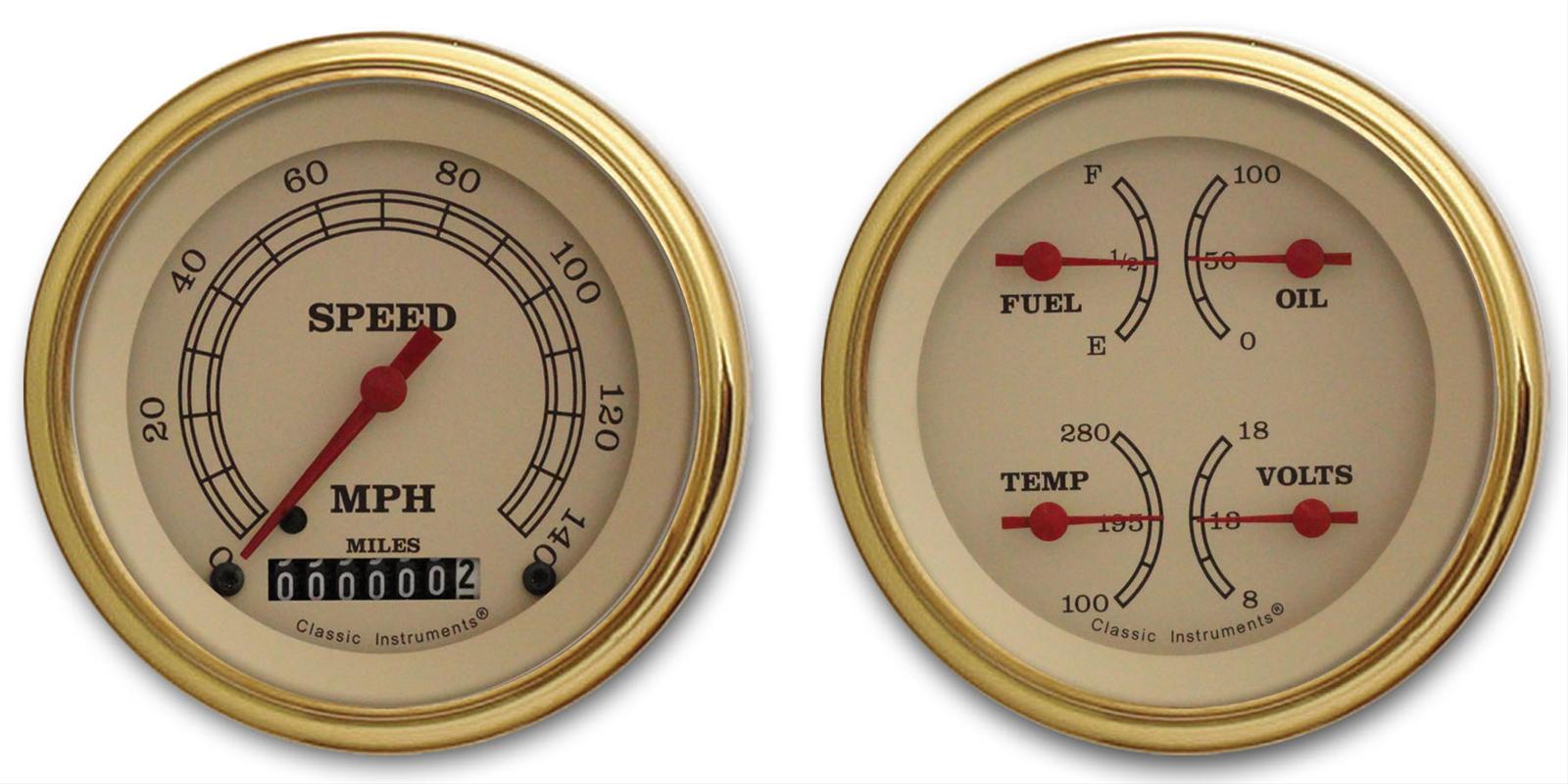 Classic Instruments Vintage Series Gauge Sets VT02GLF