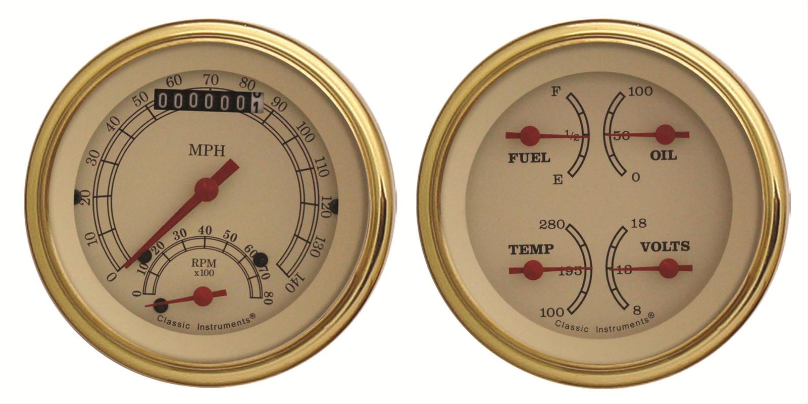 Classic Instruments Vintage Series Gauge Sets VT32GLF