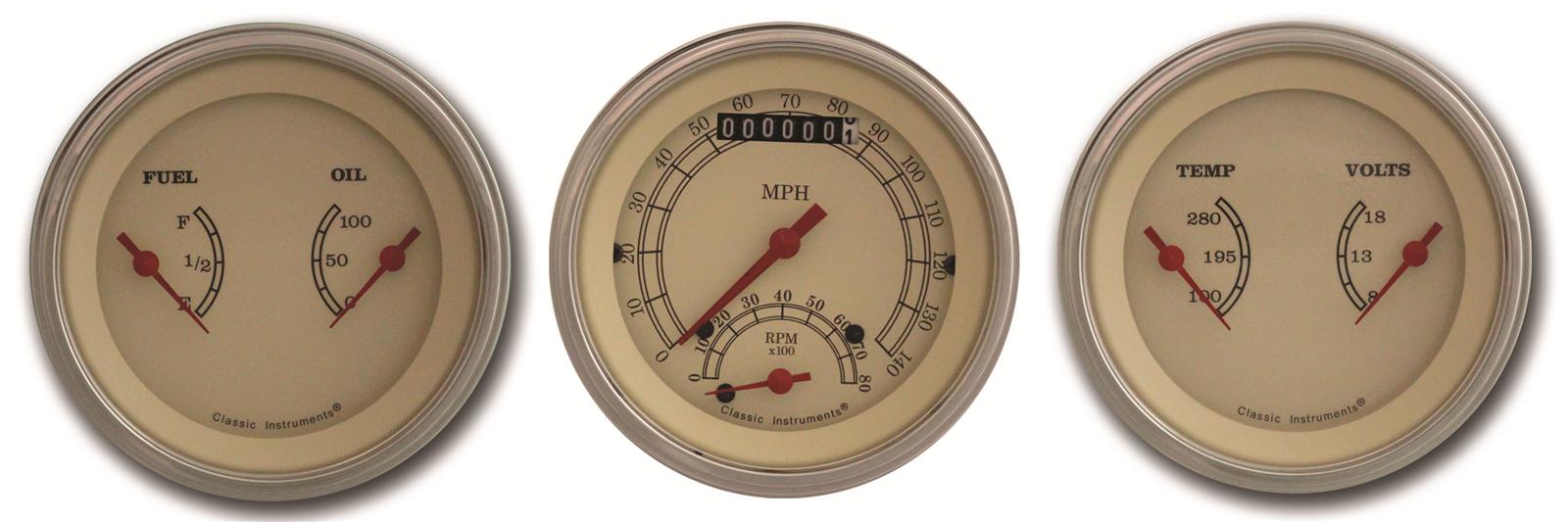 Classic Instruments Vintage Series Gauge Sets VT34SLF