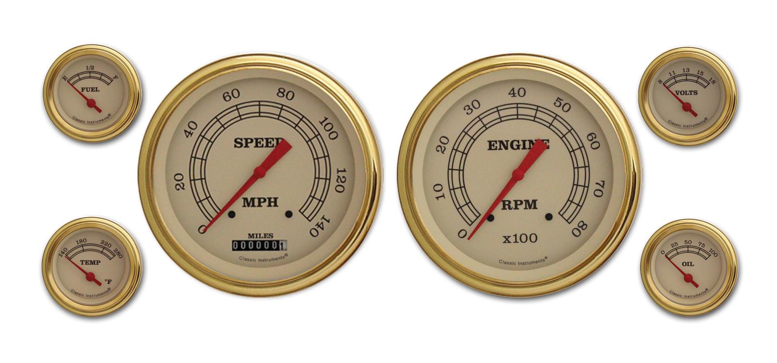 Classic Instruments Vintage Series Gauge Sets VT51GLF