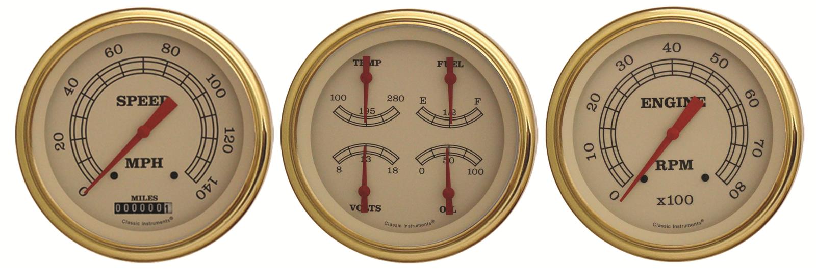 Classic Instruments Vintage Series Gauge Sets VT53GLF