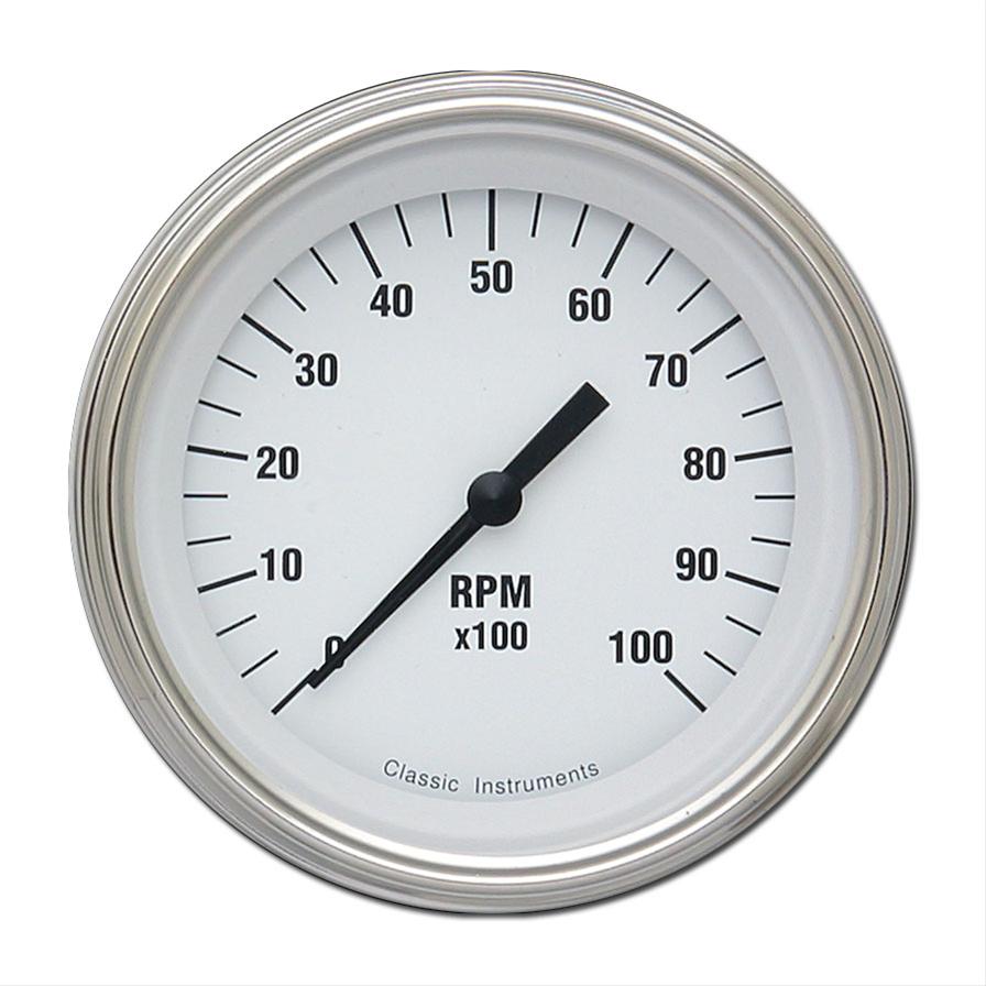 Classic Instruments White Hot Series Tachometers WH10SLF