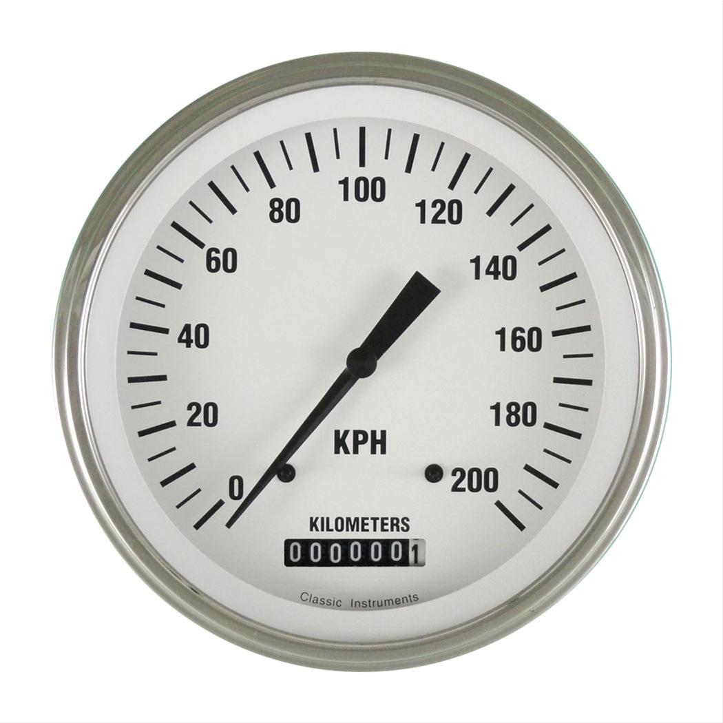 Classic Instruments White Hot Series Speedometers WH58SLC