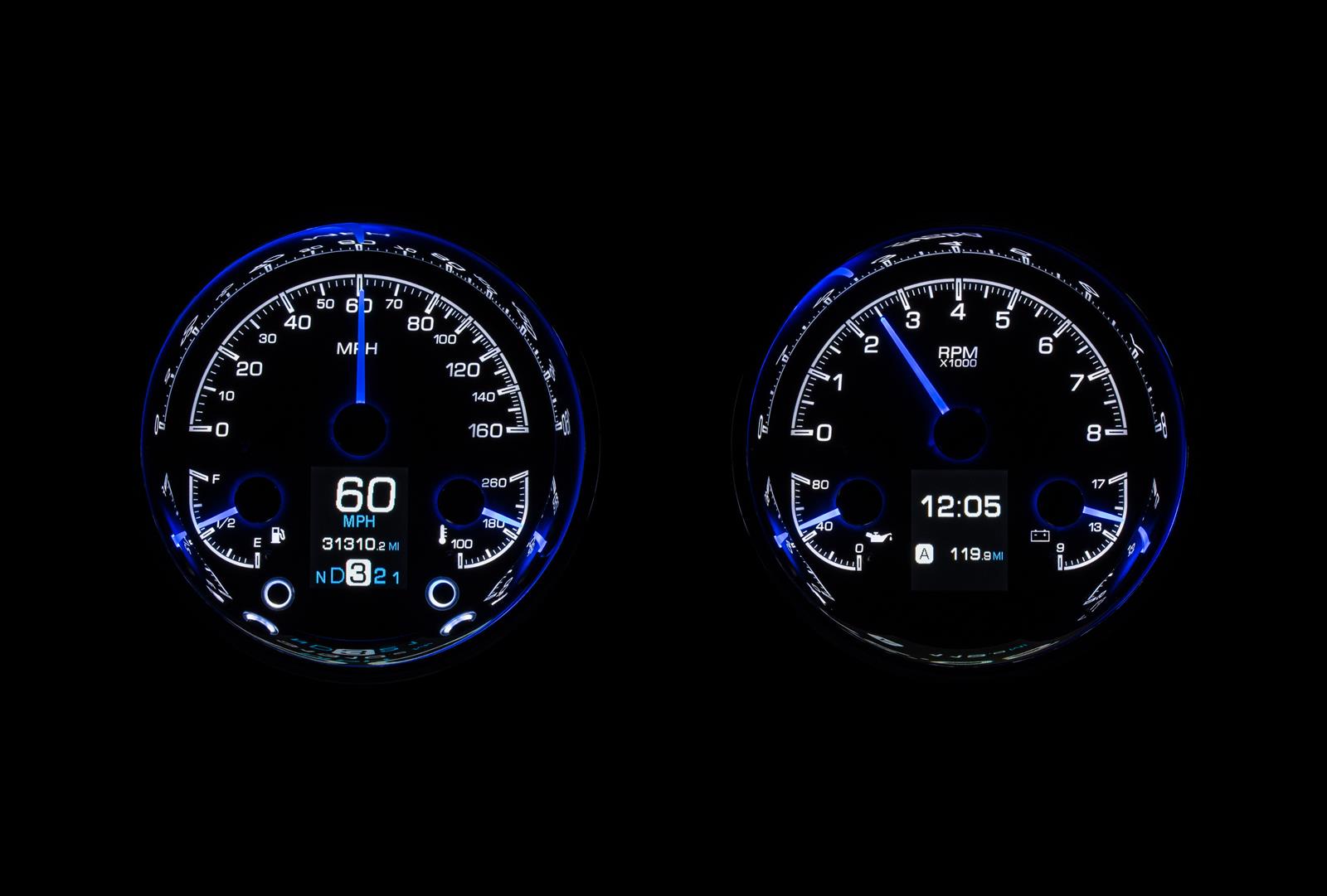 Dakota Digital HDX Series Universal Round Analog Gauge Kits HDX-2014-S