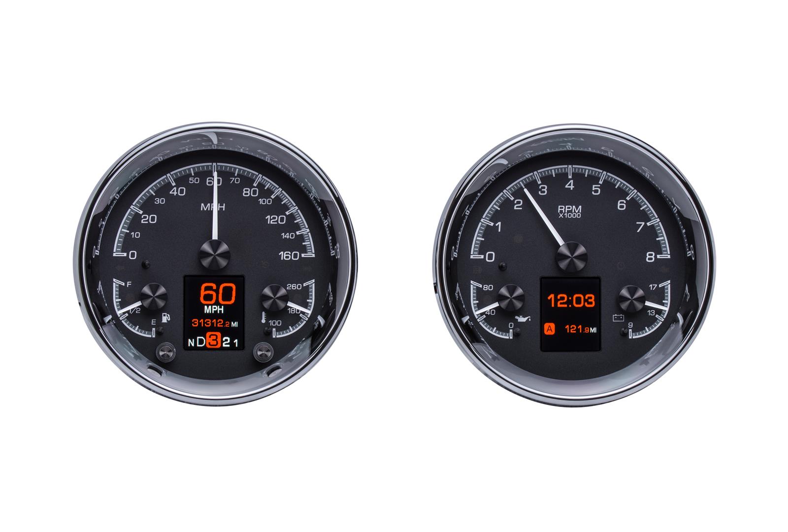 Dakota Digital HDX Series Universal Round Analog Gauge Kits HDX-2014-K