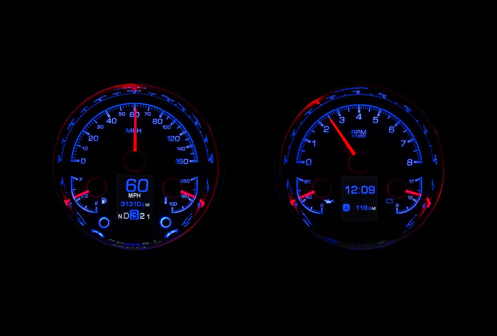 Dakota Digital HDX Series Universal Round Analog Gauge Kits HDX-2014-S