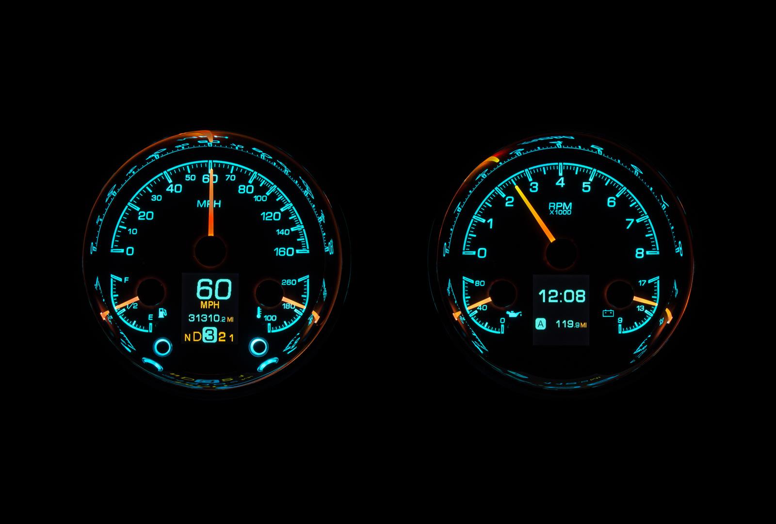 Dakota Digital HDX Series Universal Round Analog Gauge Kits HDX-2014-S