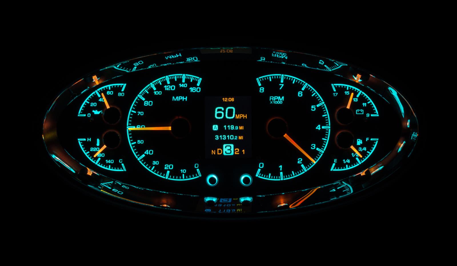 Dakota Digital HDX Series Universal Elliptical Analog Gauge Kits HDX-2017-S